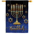 thumbnail image 1 of Breeze Decor H114227-BO Happy Hanukkah House Flag Winter 28 x 40 in. Double-Sided Decorative Vertical Flags for Decoration Banner Garden Yard Gift, 1 of 1