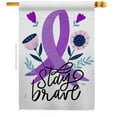 thumbnail image 1 of Breeze Decor H115205-BO 28 x 40 in. Stay Brave House Flag with Support Awareness Double-Sided Decorative Vertical Flags Decoration Banner Garden Yard Gift, 1 of 1