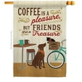 thumbnail image 1 of Breeze Decor H117055-BO Coffee & Friends House Flag Beverages & Tea 28 x 40 in. Double-Sided Decorative Vertical Flags for Decoration Banner Garden Yard Gift, 1 of 1