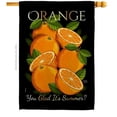 thumbnail image 1 of Breeze Decor H117065-BO Sweet Orange Food Fruit 28 x 40 in. Double-Sided Decorative Vertical House Flags for Decoration Banner Garden Yard Gift, 1 of 1