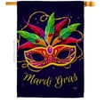 thumbnail image 1 of Breeze Decor H118018-BO Mardi Gras Springtime Double-Sided Garden Decorative House Flag, Multi Color, 1 of 1