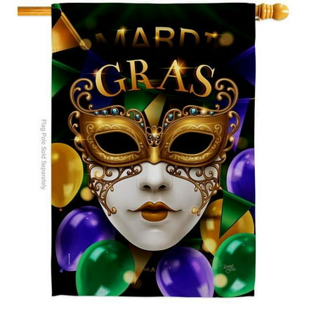 Breeze Decor H120008-BO Fat Tuesday Carnival Springtime Mardi Gras Double-Sided Garden Decorative House Flag, Multi Color price history and forecast - Breeze Decor H120008-BO