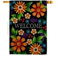 thumbnail image 1 of Breeze Decor H120078-BO 28 x 40 in. Mix Flower Welcome Sweet Life Home Vertical House Flag with Double-Sided Decorative Banner Garden Yard Gift, 1 of 1