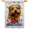 thumbnail image 1 of Breeze Decor H120150-BO Patriotic Tan Norfolk Terrier Animals Dog 28 x 40 in. Double-Sided Decorative Vertical House Flag for Decoration Banner Garden Yard Gift, 1 of 1