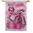 thumbnail image 1 of Breeze Decor H120272-BO 28 x 40 in. Pinktober House Flag, 1 of 1