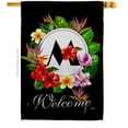 thumbnail image 1 of Breeze Decor H130273-BO Tropical M Floral Double-Sided Garden Decorative House Flag, Multi Color, 1 of 1