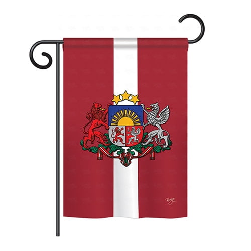 Breeze Decor - Latvia Flags of the World - Everyday Nationality Impressions Decorative Vertical Garden Flag 13" x 18.5" Printed In USA