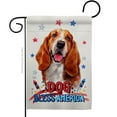 thumbnail image 1 of Breeze Decor  Patriotic Basset Hound Animals Dog 13 x 18.5 in. Double-Sided Decorative Vertical Garden Flags for House Decoration Banner Yard Gift, 1 of 1