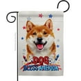 thumbnail image 1 of Breeze Decor  Patriotic Shiba Inu Animals Dog 13 x 18.5 in. Double-Sided Decorative Vertical Garden Flags for House Decoration Banner Yard Gift, 1 of 1