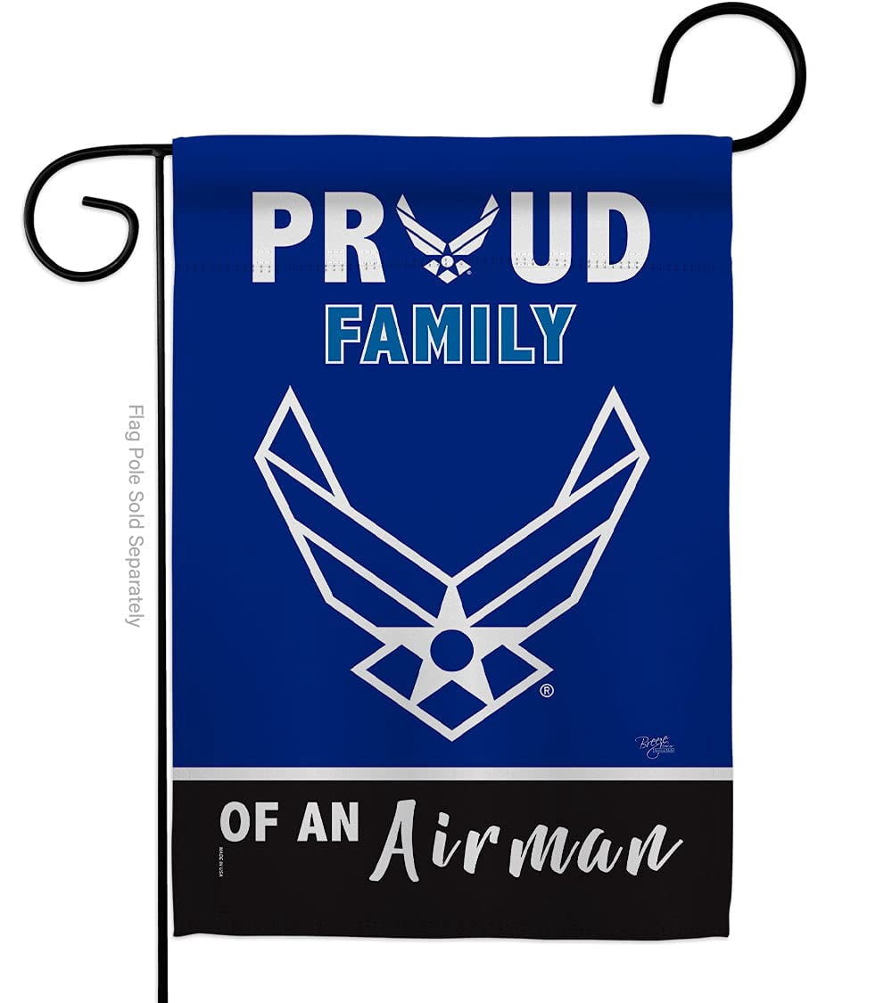 Breeze Decor US-Militär Gartenflagge – Doppelseitig, 33x47 Cm, Made In USA – Für Veteran, Air Force & Patrioten