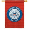 thumbnail image 1 of Breeze Decor  Proud Sister Coastie House Flag Armed Forces Coast Guard 28 x 40 in. Double-Sided Decorative Vertical Flags for Decoration Banner Garden Yard Gift, 1 of 1