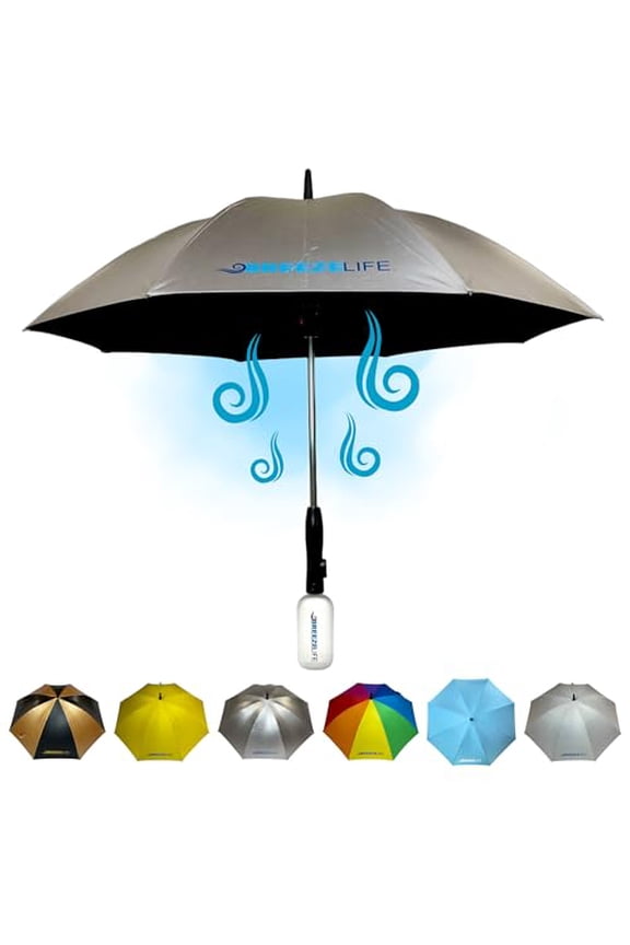 Dual Layered Uv Protection Sun Umbrella, Silver