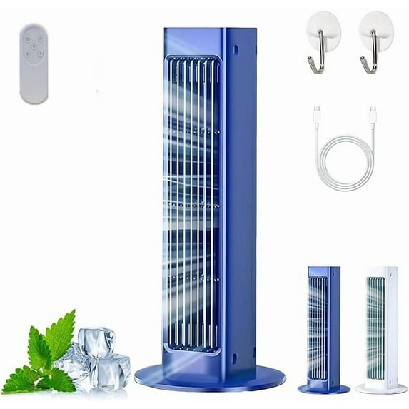 Breeze Max Portable Air Conditioners, Breezamax AC, Qinux BreezaMax Beat the Scorching Heat & Humidity Instantly, Small Ultra Quiet Energy Efficient (Blue,With remote)