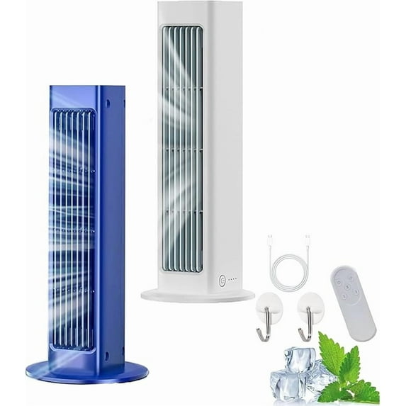 Breeze Max Portable Air Conditioners, Breezamax AC, Qinux BreezaMax Beat the Scorching Heat & Humidity Instantly, Small Ultra Quiet Energy Efficient (Blue,With remote)