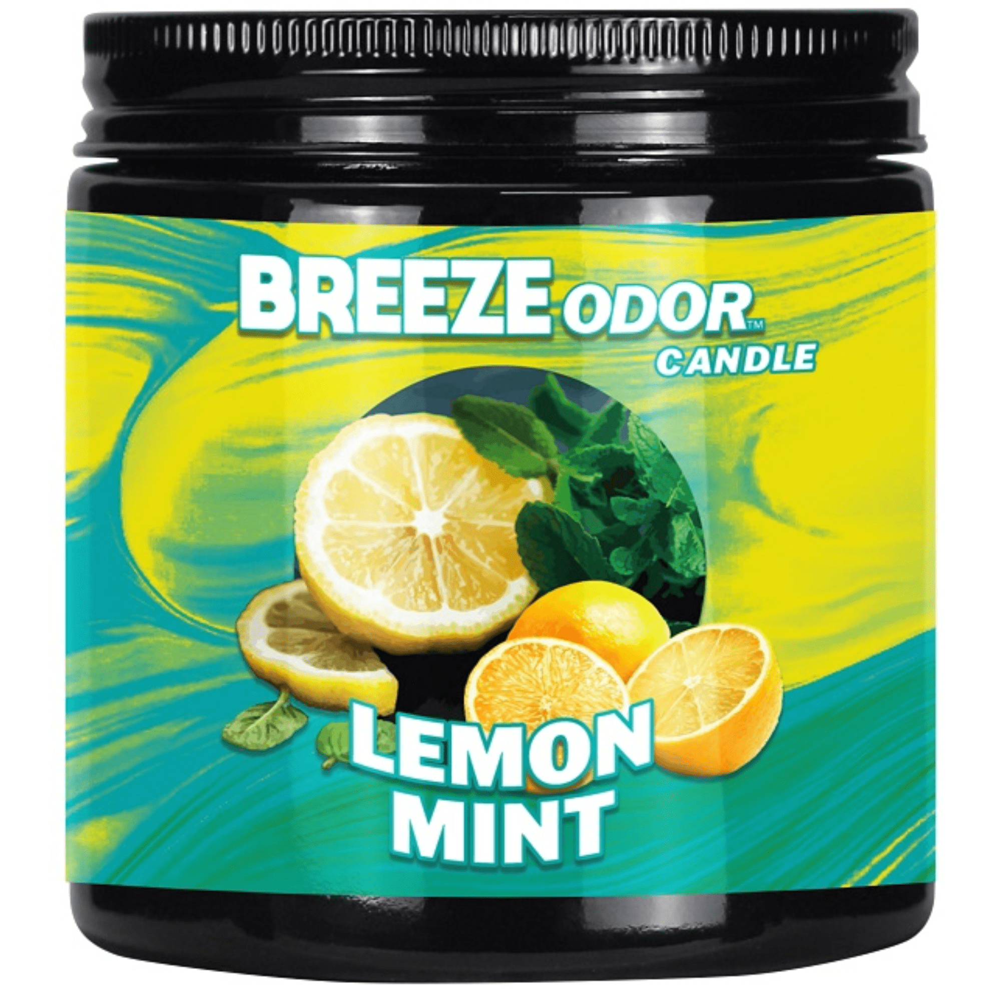 Breeze Odor Candle LEMON MINT Scent 13 Oz. JAR