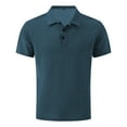 thumbnail image 1 of Breeze Polo Shirts for Men Beer Belly Capri Short Sleeve Textured Collared Stretch Quick Dry Summer Shirts Mens Golf Shirt, 1 of 5