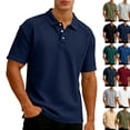 thumbnail image 1 of Breeze Polo Shirts for Men Beer Belly Texture Stretchy Quick Dry Golf Shirt Summer Casual Short Sleeve Collared Top,L,Navy, 1 of 6