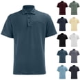 thumbnail image 1 of Breeze Polo Shirts for Men Beer Belly Wearbreeze Short Sleeve Collared Textured Casual Golf Shirt Quick Dry Beige 5XL, 1 of 6