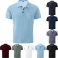 thumbnail image 1 of Breeze Polo Shirts for Men Ultra Comfortable Beer Belly Collared Stretchy Short Sleeve Textured Quick Dry Shirts for Daily, 1 of 7
