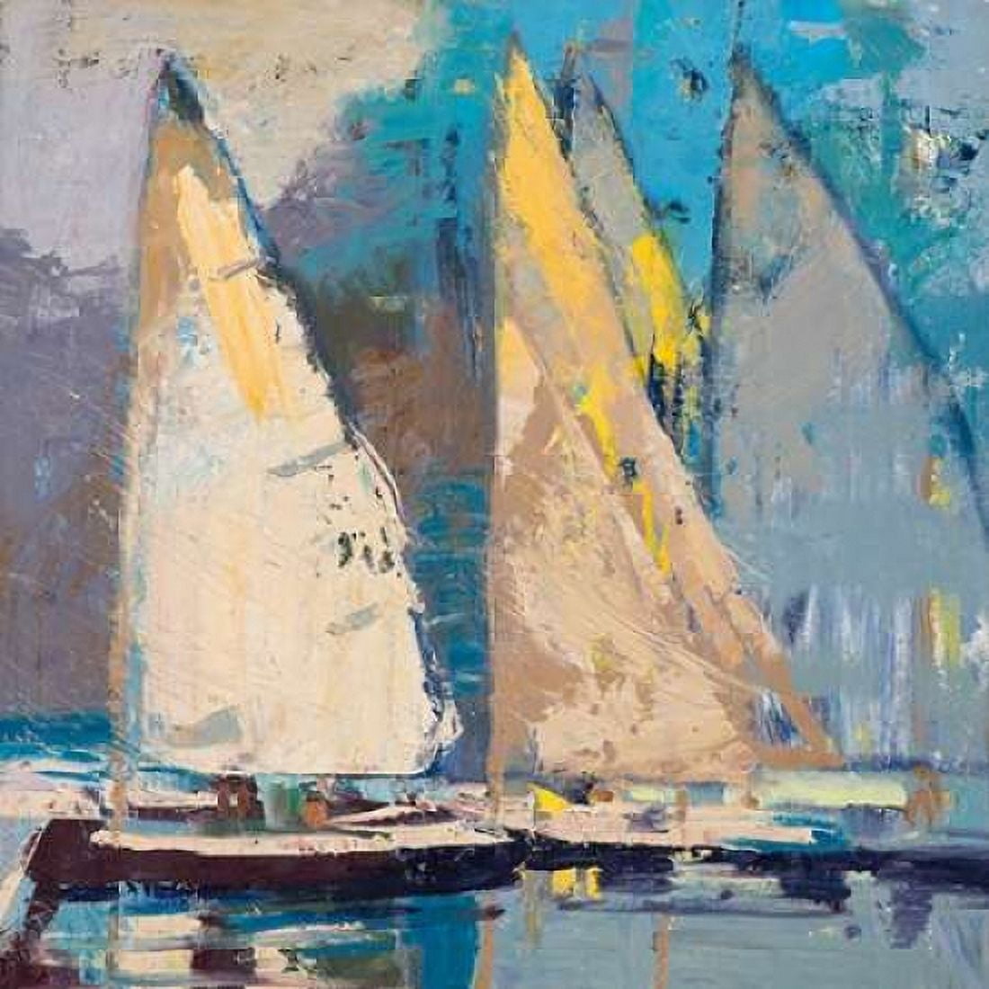Breeze Sail and Sky Canvas Art - Beth A Forst (24 x 24)