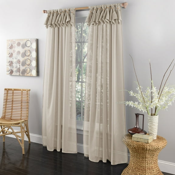 Breeze Semi Sheer Window Curtain Single Panel 84"x54"