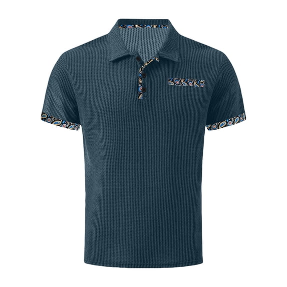 Breeze Shirts for Men Beer Belly Ultra Comfortable Quick Dry Short Sleeve Casual Collared Stretchy Shirts for Office or Casual Blue XL