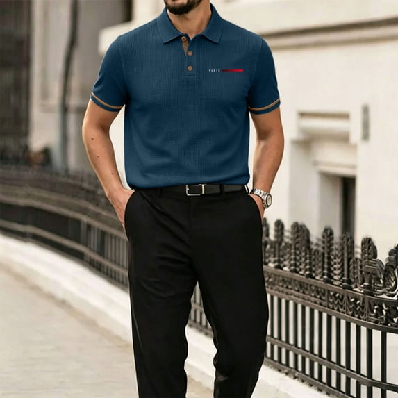 Breeze Shirts for Men Beer Belly Wearbreeze Collared Textured Ice Silk Shirt Golf Shirts for Summer