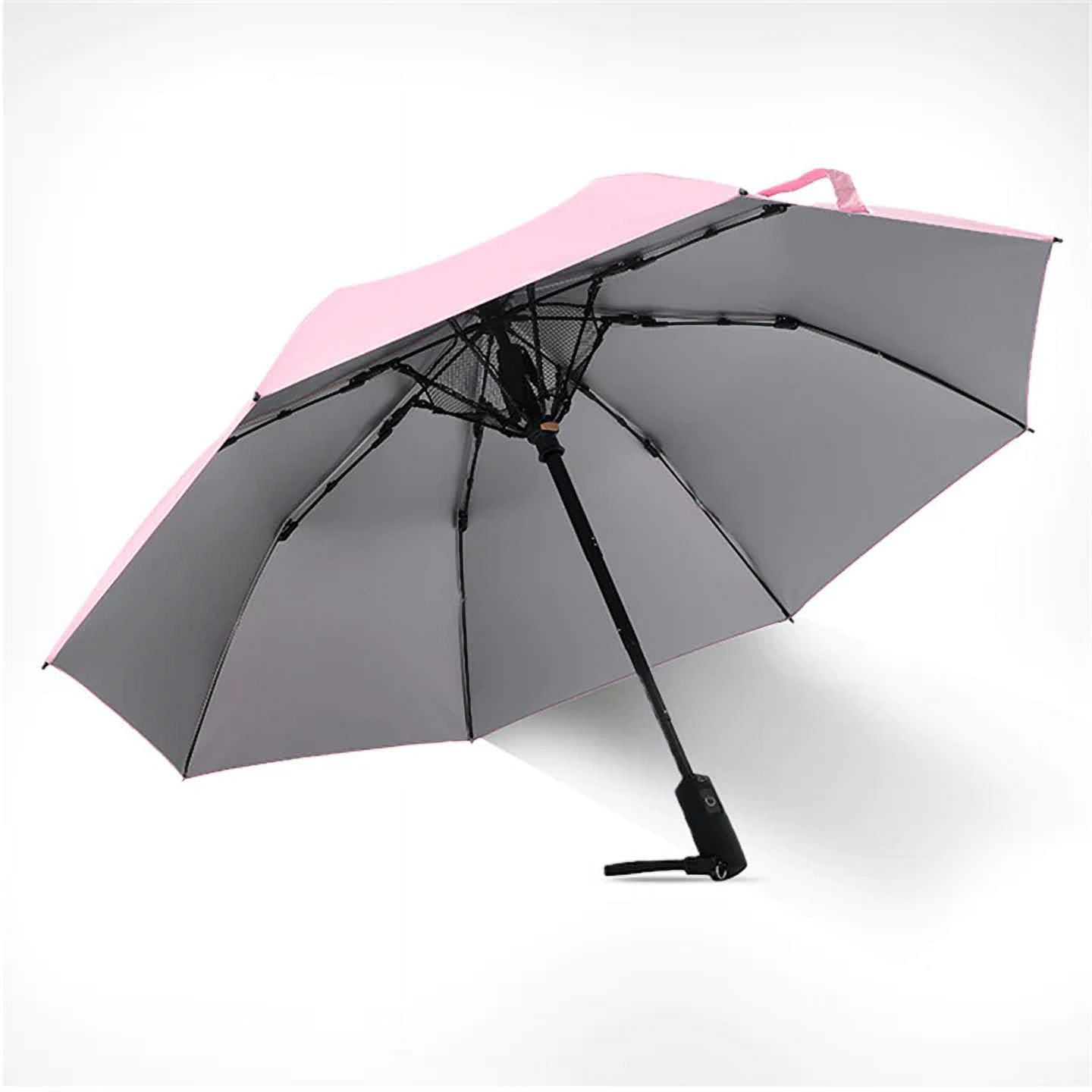 BreezeShade Summer Misting Umbrella With Fan (Black)