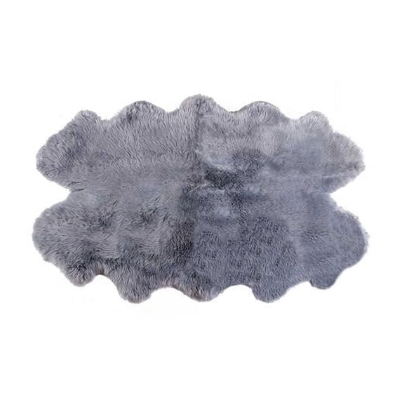 HomeRoots 317030 4 x 6 in. Sheepskin Rug - Gray