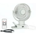 thumbnail image 1 of Breezie Portable Fan With LED Light & 8,000mAh Power Bank (Gray), 1 of 7