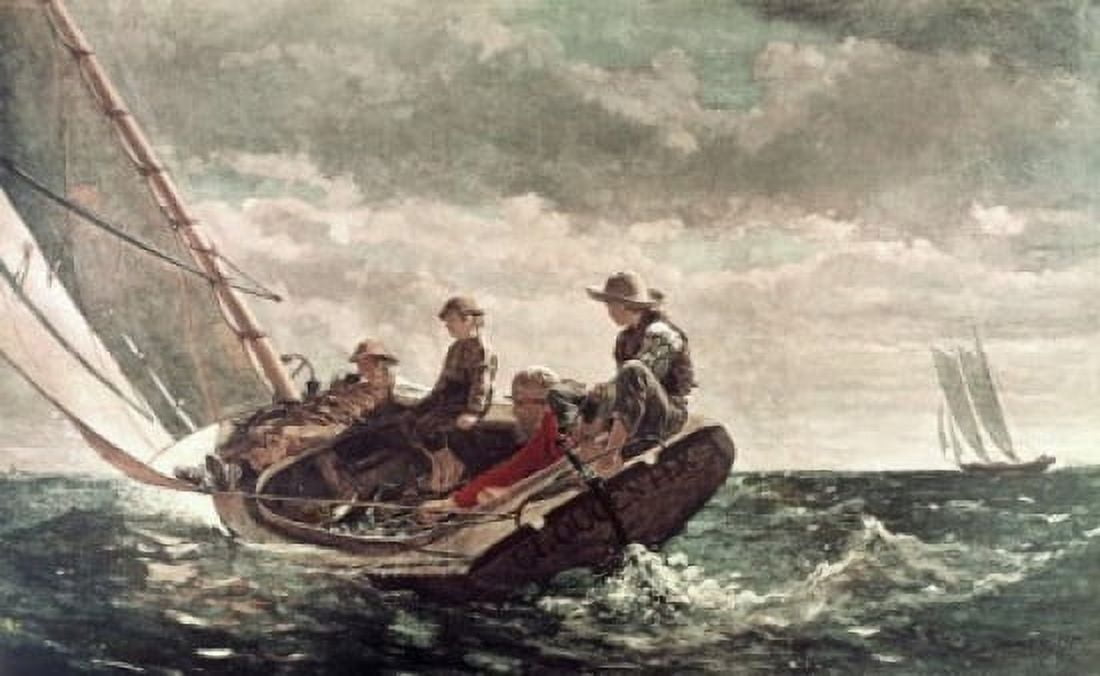 Breezing Up 1876 Winslow Homer (1836-1910 American) Oil on canvas National Gallery of Art Washington DC USA Canvas Art - Winslow Homer (18 x 24)