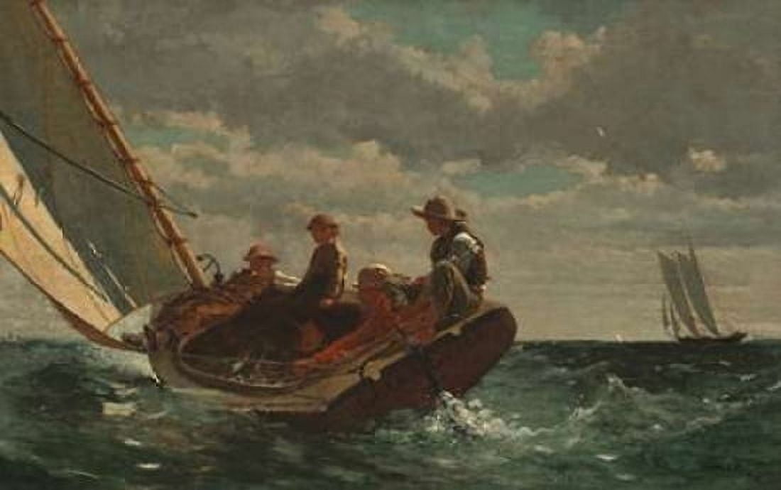 Breezing Up Canvas Art - Winslow Homer (12 x 18)