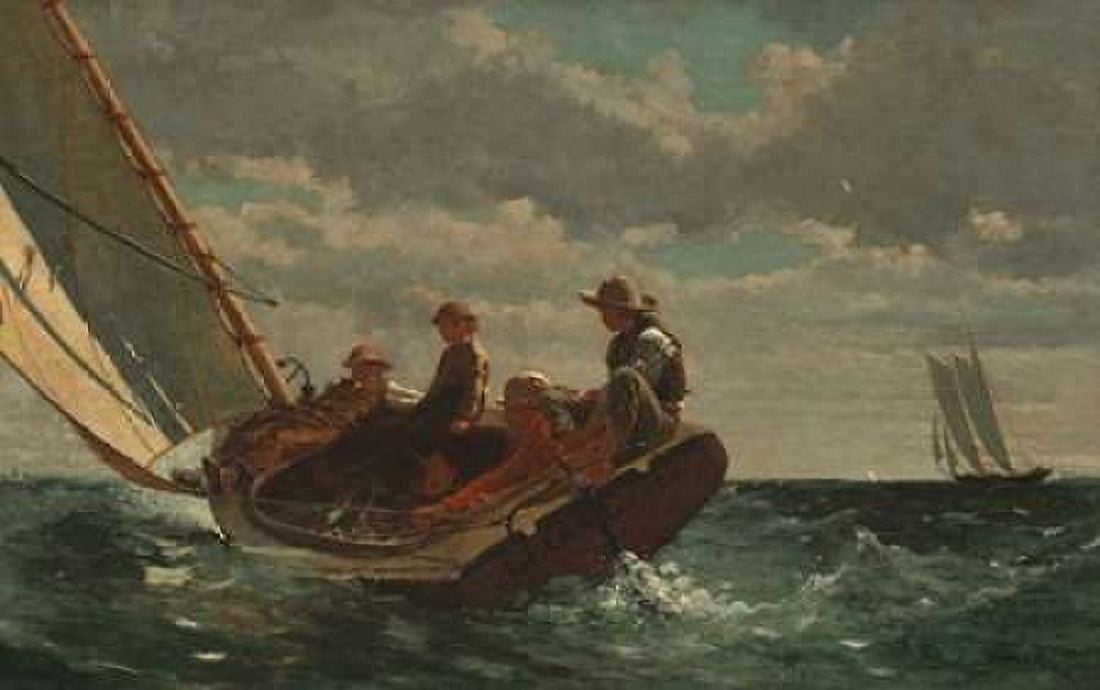 Breezing Up Canvas Art - Winslow Homer (24 x 36)