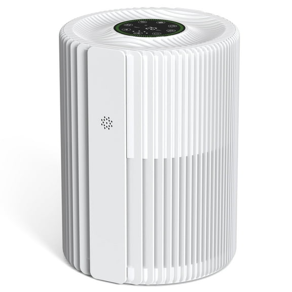 Breezome Air Purifiers for Home , Hepa Air Filter with PM 2.5 Display Air Quality Sensors, Air Cleaner for Dust, Smoke, Pets Hair, Pollen,Bedroom,Office,White