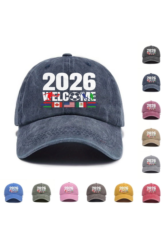 2026 USA CAN Soccer Baseball Hat for Men Women Country Flag Style Running Cap Adjustable Lightweight