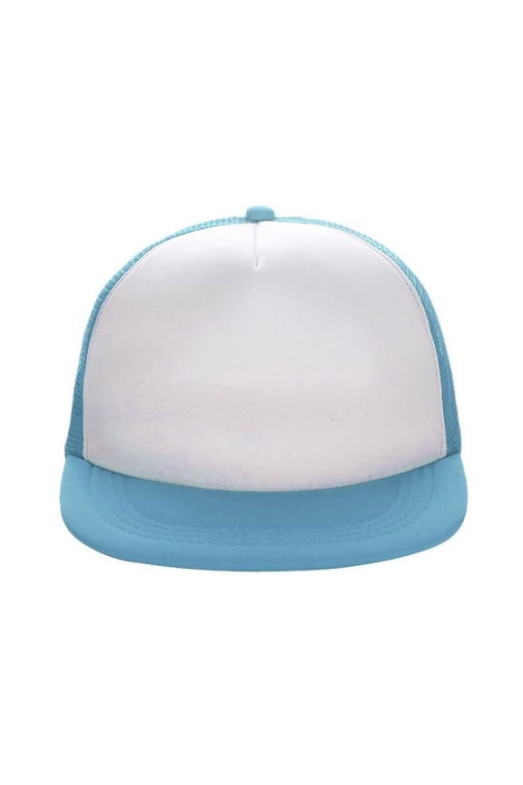 Adjustable Unisex Mesh Baseball Cap Breathable Sporty Blank Visor Hat for Outdoor Activities Sky Blue
