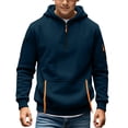thumbnail image 1 of Breezora Boys Cozy Fleece Lined Pullover Hoodie for Fall and Winter Casual Comfort Wear 160 Size Navy, 1 of 6