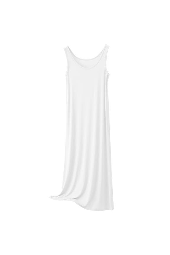 Breathable Camisole Nightdress for Women Flowy Slip Dress Adjustable Straps Lined Base Layer L Size