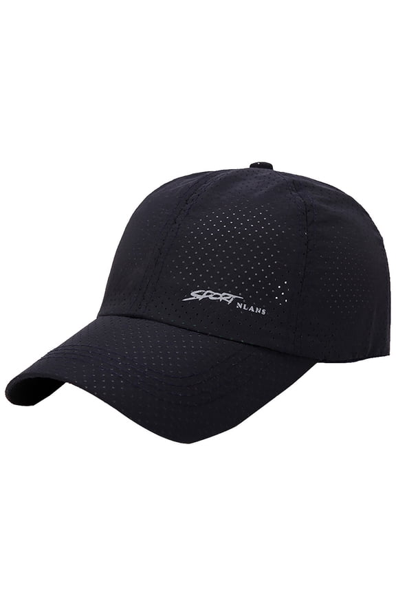 Breathable Mesh Baseball Cap for Men Adjustable Sporty Sun Protection Quick Dry Hat Navy
