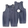 thumbnail image 1 of Breezora Childrens Denim Overalls with Cute Ear Design Casual Playwear for Toddlers Boys and Girls Stylish Daily Wear 100 Size Blue, 1 of 8