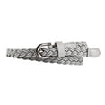 thumbnail image 1 of Breezora Classic Vintage Wax Rope Braided Belt for Women with Pin Buckle Design Handcrafted Stretch Waistband for Dresses and Pants Grey, 1 of 4