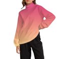 thumbnail image 1 of Breezora Cold Weather Mock Neck Sweatshirt Womens Insulated Crew Long Sleeve Casual Indoor Outdoor Loungewear XXXL Size Pink, 1 of 5