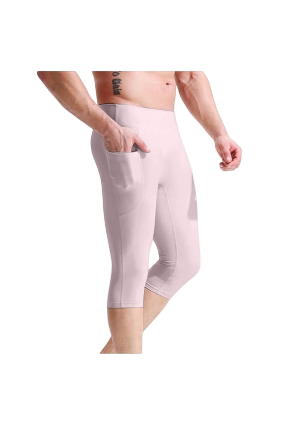 Compression Baselayer Shorts for Men Workout Running and Biking High Elastic Support Underwear with Seamless Comfort for Athletics XL Size Pink