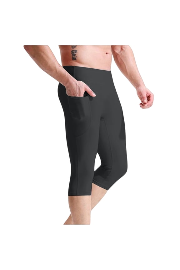 Compression Baselayer Shorts for Men Workout Running and Biking High Elastic Support Underwear with Seamless Comfort for Athletics XXL Size Black