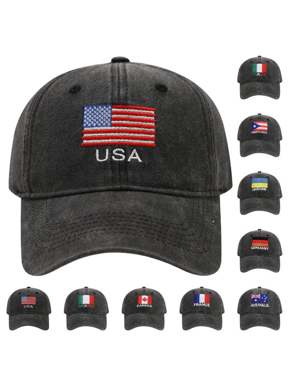 Country Baseball Running Cap For Men Women USA CAN Soccer Hat Outdoor Sport
