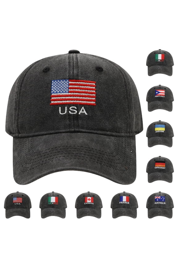 Country Baseball Running Cap For Men Women USA CAN Soccer Hat Outdoor Sport