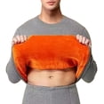 thumbnail image 1 of Breezora Crew Neck Thermal Top for Men Winter Underwear Heavyweight Fleece Warm Base Layer Cold Weather XL Size Grey, 1 of 5