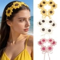 thumbnail image 1 of Breezora Crochet Knitted Headbands Hairbands Scarf Accessories For Festival Holiday Aesthetic Look, 1 of 9