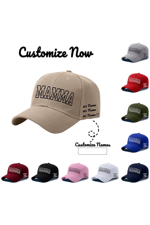 Custom Name Printed Baseball Cap DIY Personalized Gift for Mother's Day Birthday