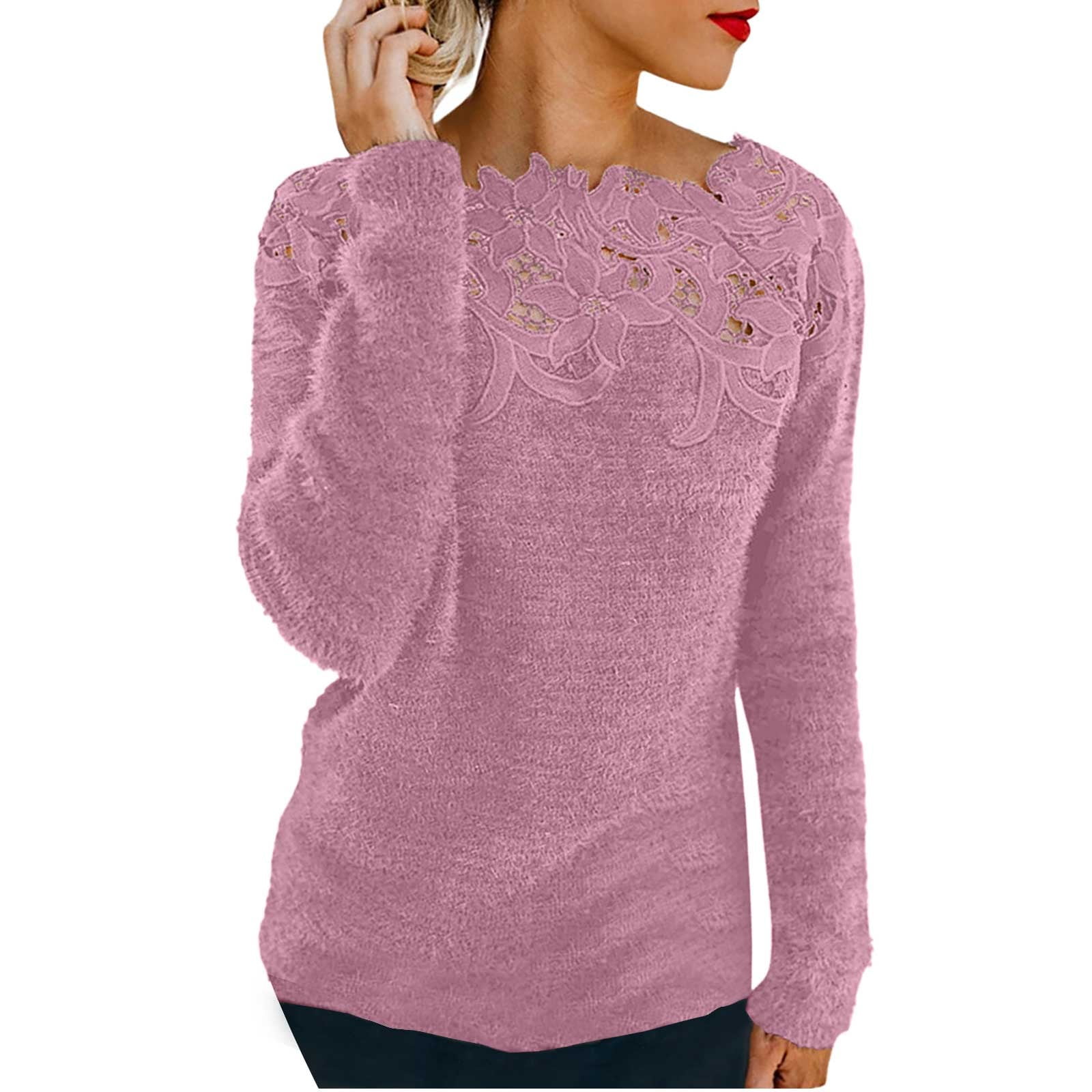 Pre-Order Pink Plus Size Striped Patchwork Knit Sweater